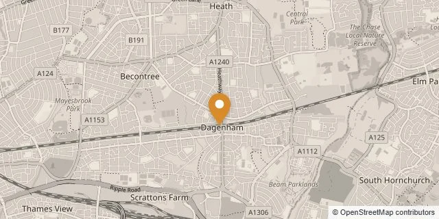Map of Dagenham