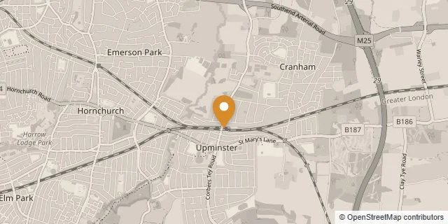 Map of Upminster